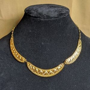 AVON Vintage Roman Riches Collar Gold-tone Adjustable Necklace NOS